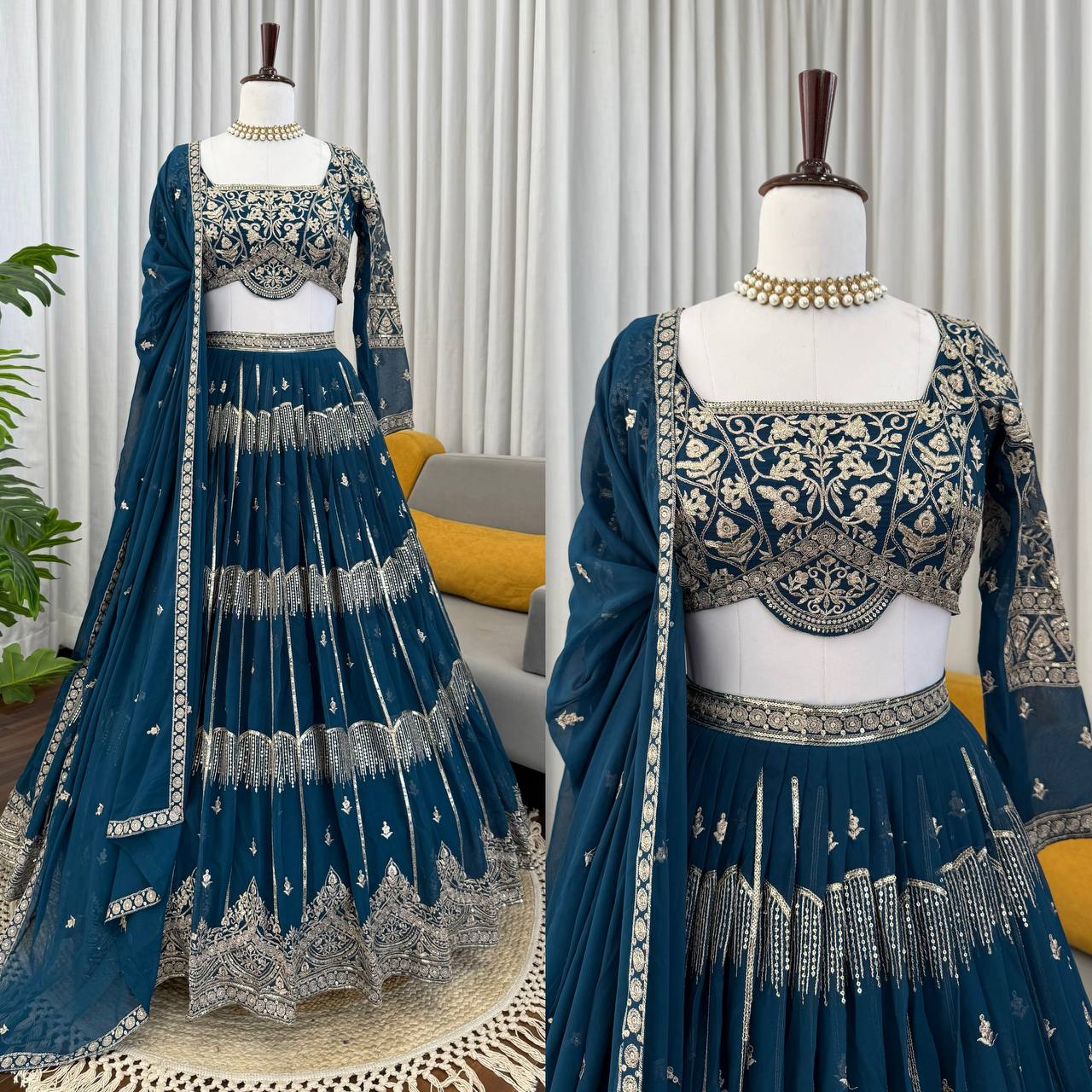 Designer Lehenga Choli Perfect for Weddings, Sangeet, Festive Celebrations