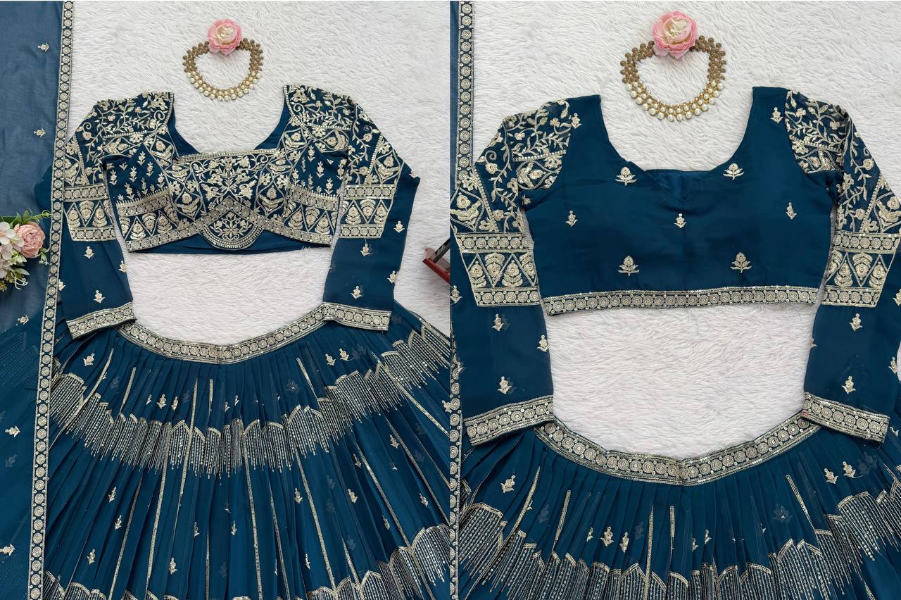 Designer Lehenga Choli Perfect for Weddings, Sangeet, Festive Celebrations