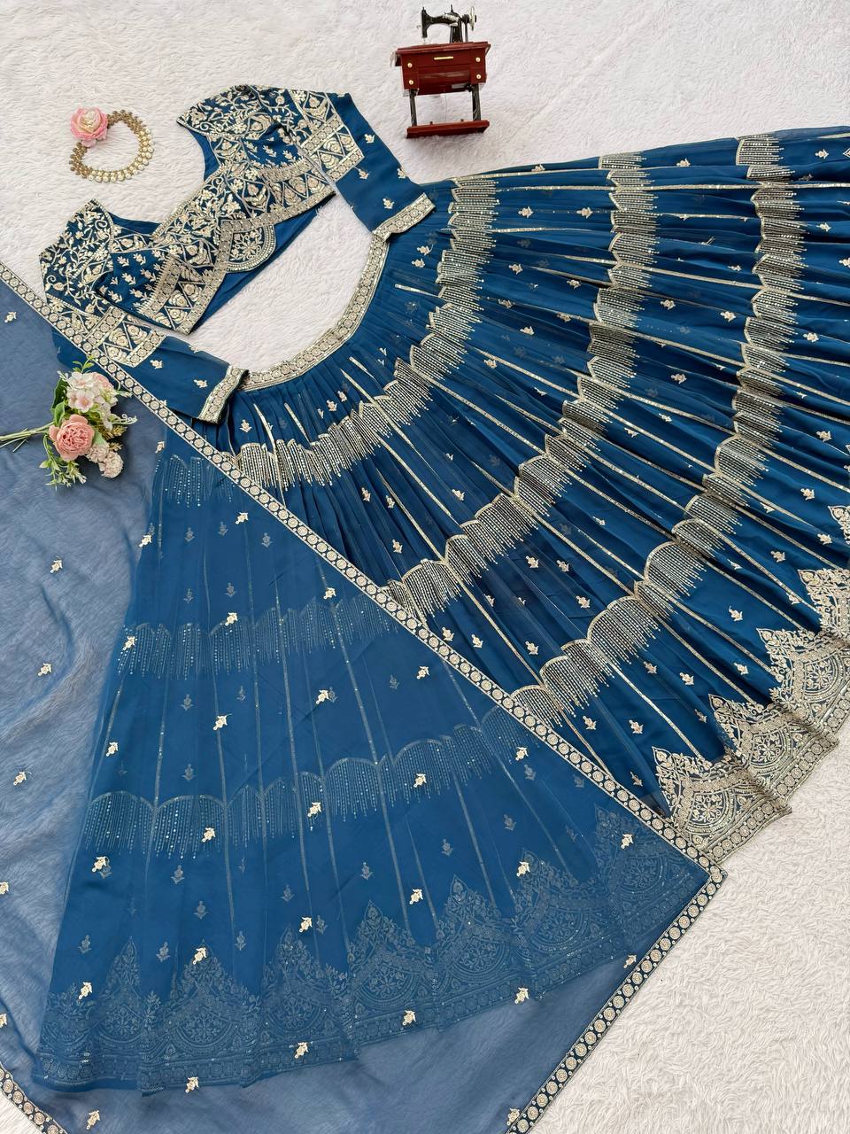 Designer Lehenga Choli Perfect for Weddings, Sangeet, Festive Celebrations