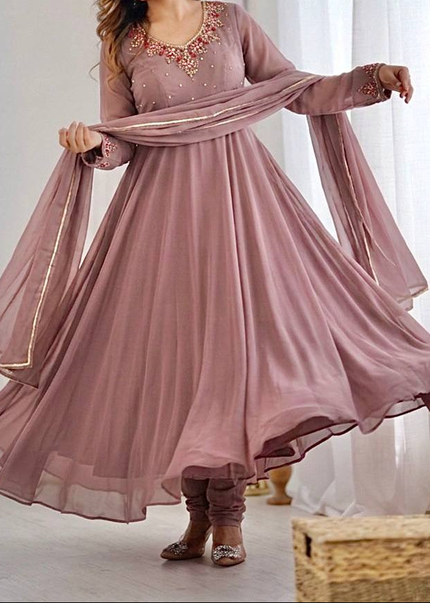 Party Wear Heavy Handwork Gown bottom & Dupatta