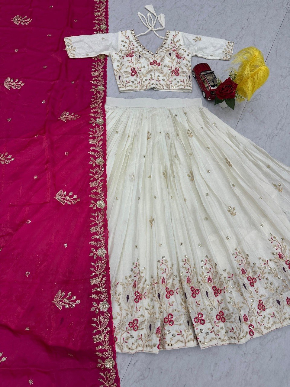 Launching New Festival Chinon Embroidery Work Lehenga Choli