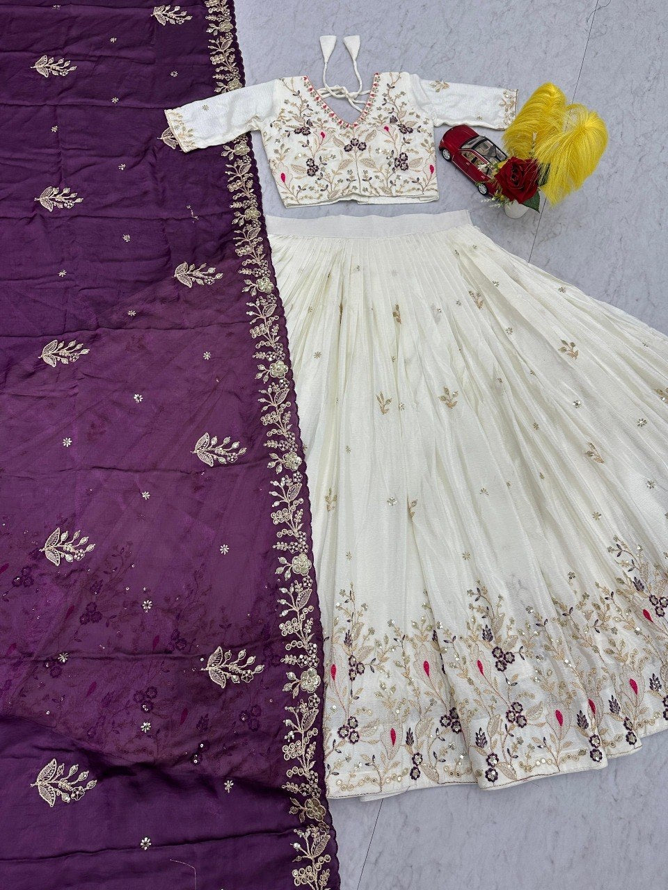 Launching New Festival Chinon Embroidery Work Lehenga Choli