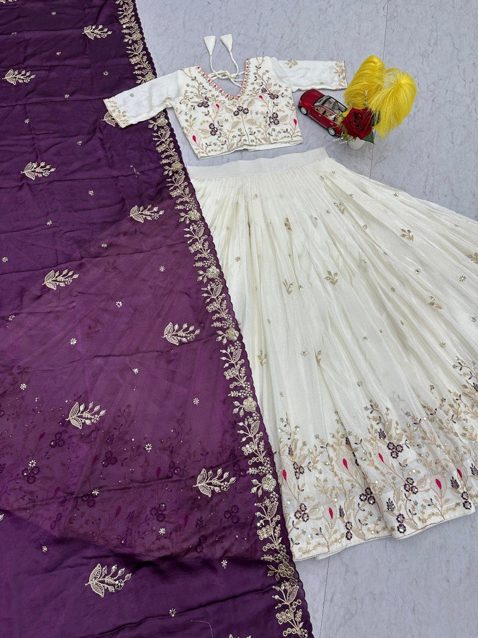 Launching New Festival Chinon Embroidery Work Lehenga Choli