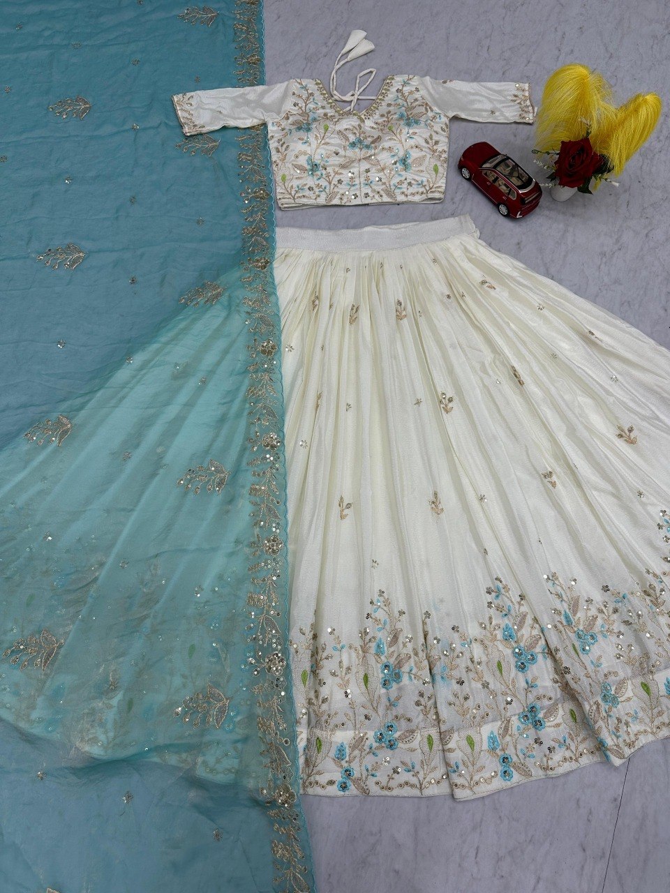Launching New Festival Chinon Embroidery Work Lehenga Choli