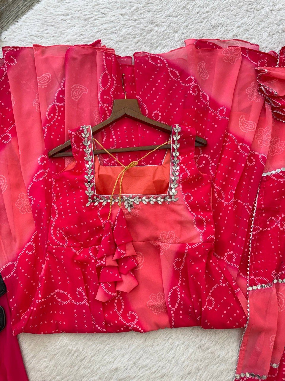 Party Wear Look Digital Print Georgette Chiffon Anarkali Set