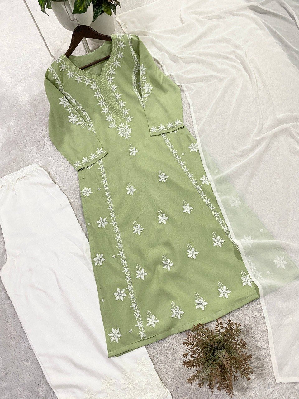 Summer Special Chikankari Work Suit Set