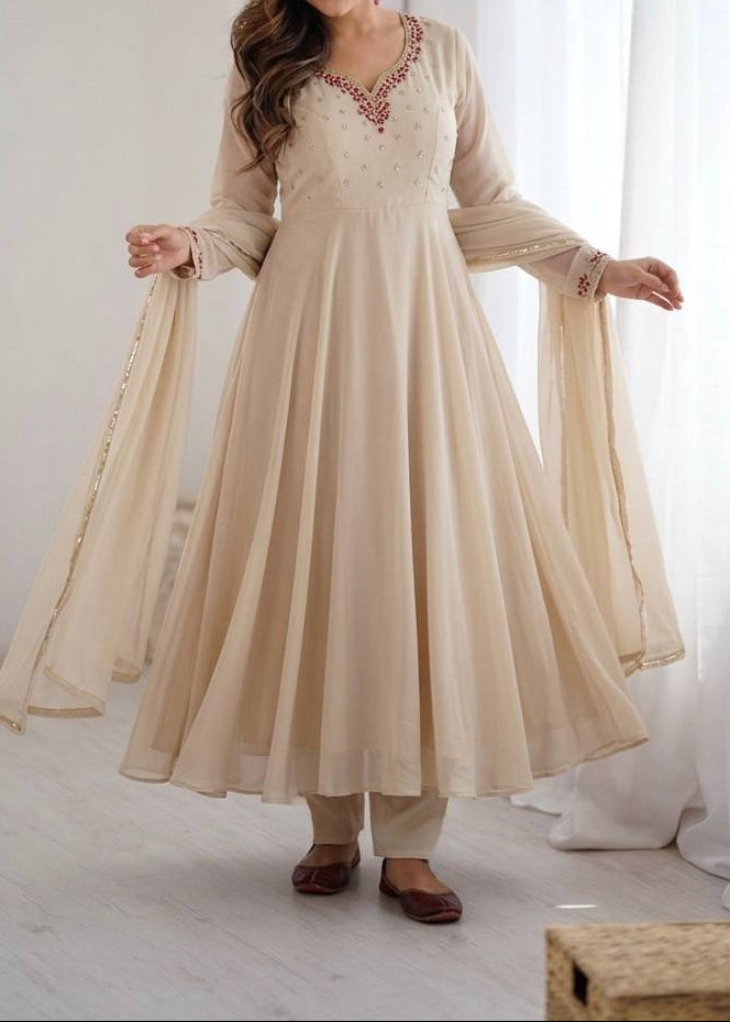 Party Wear Heavy Handwork Gown bottom & Dupatta