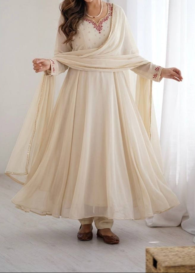 Party Wear Heavy Handwork Gown bottom & Dupatta