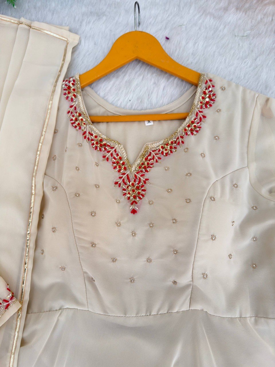 Party Wear Heavy Handwork Gown bottom & Dupatta