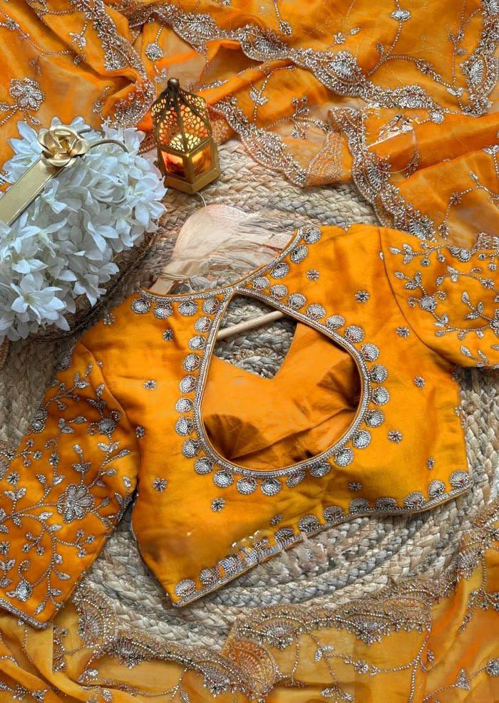 Wedding Wear Fendy Silk Beads With Sequence work  Designer Heavy Saree