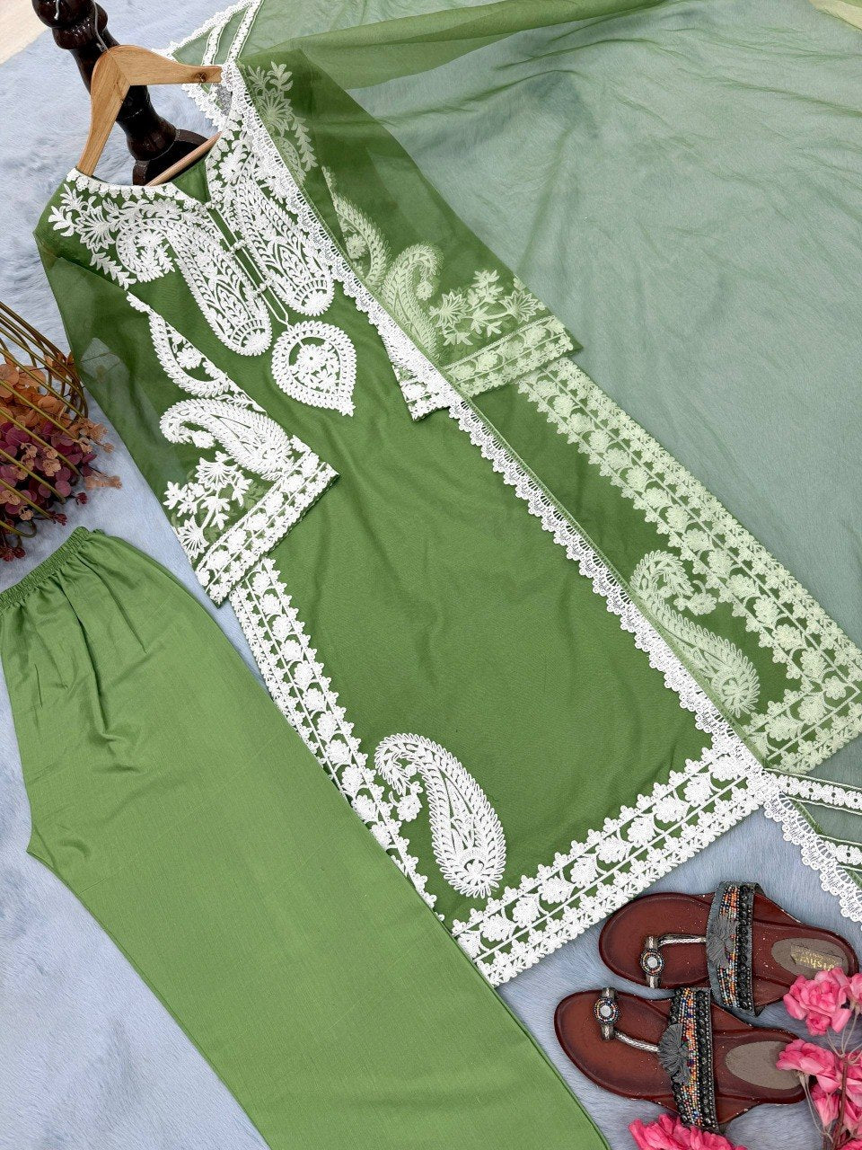 Fancy Pakistani Suit With Embroidery Work