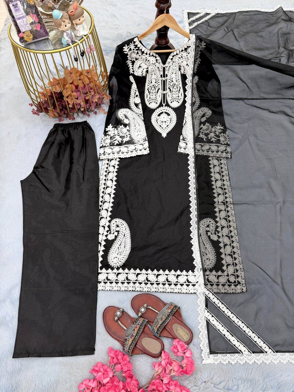 Fancy Pakistani Suit With Embroidery Work
