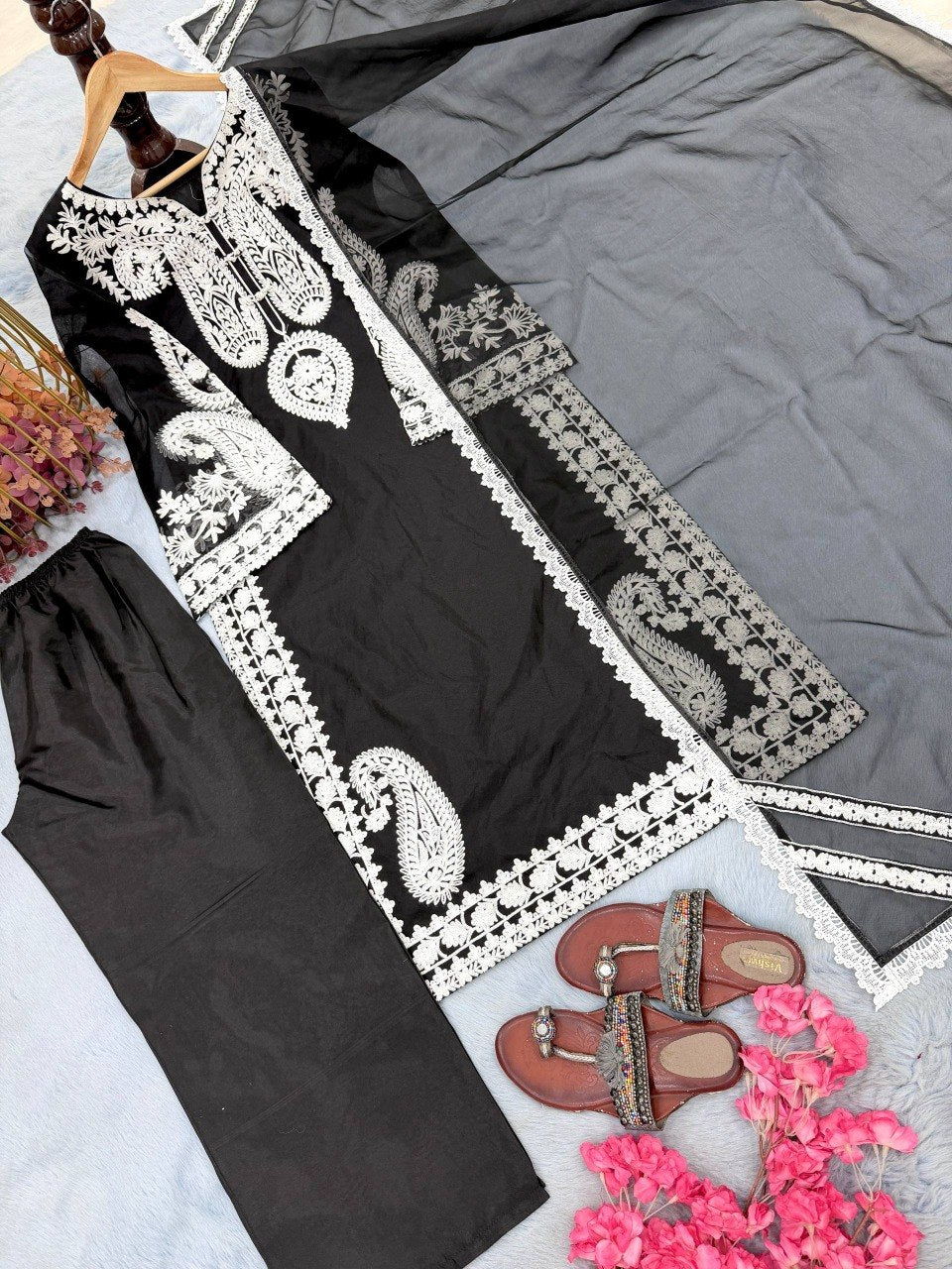Fancy Pakistani Suit With Embroidery Work