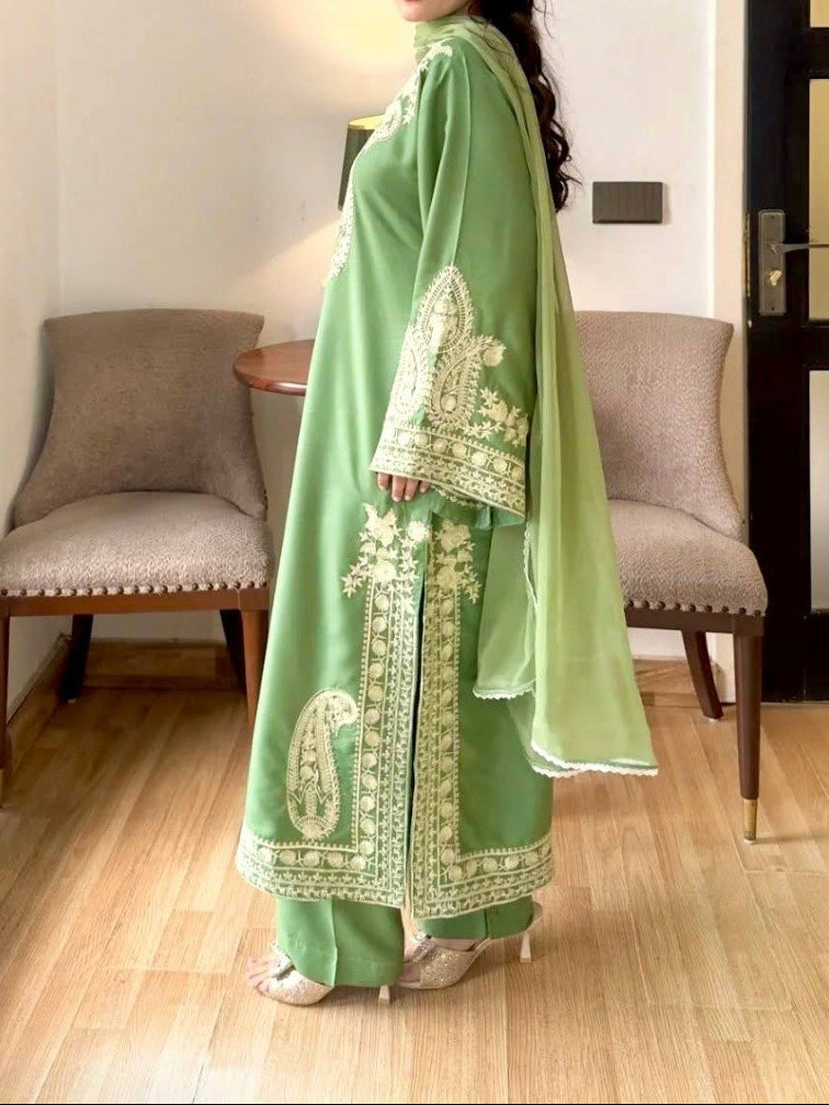 Fancy Pakistani Suit With Embroidery Work