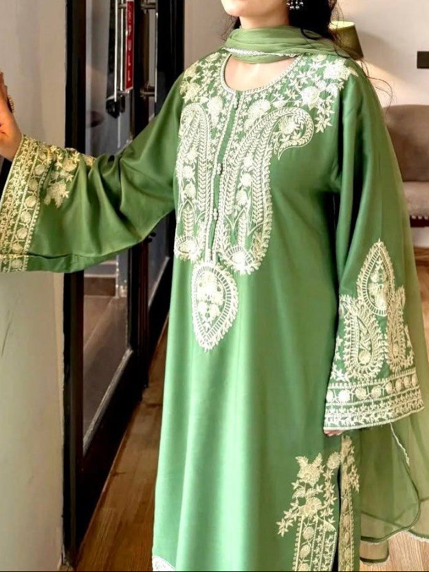 Fancy Pakistani Suit With Embroidery Work