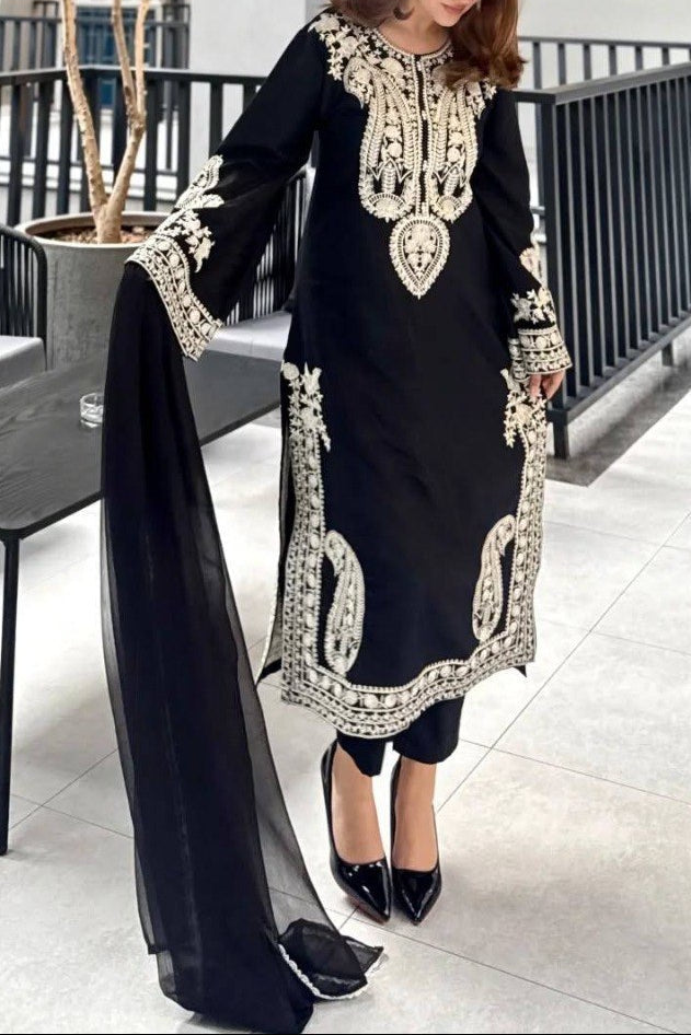 Fancy Pakistani Suit With Embroidery Work