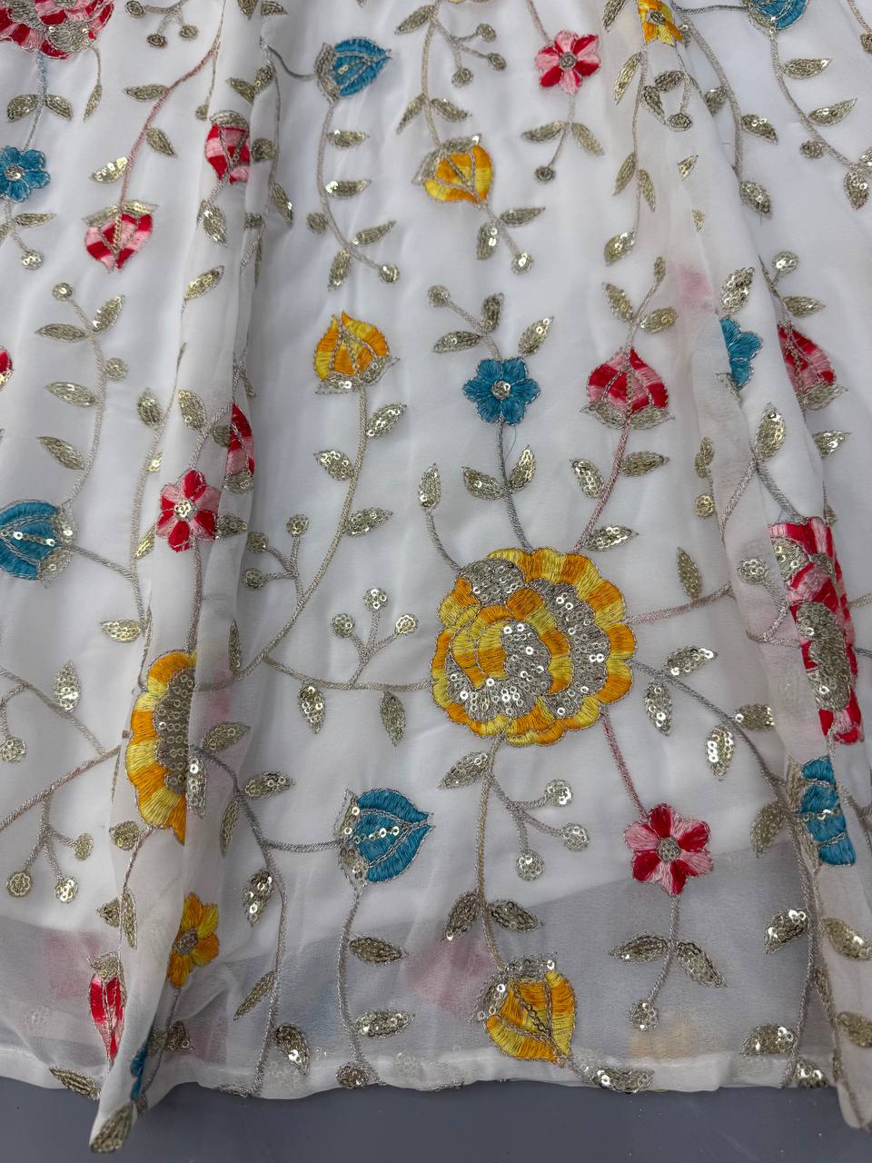 Wedding Wear Heavy Faux Georgette Thread with Sequence Anarkali  Suit