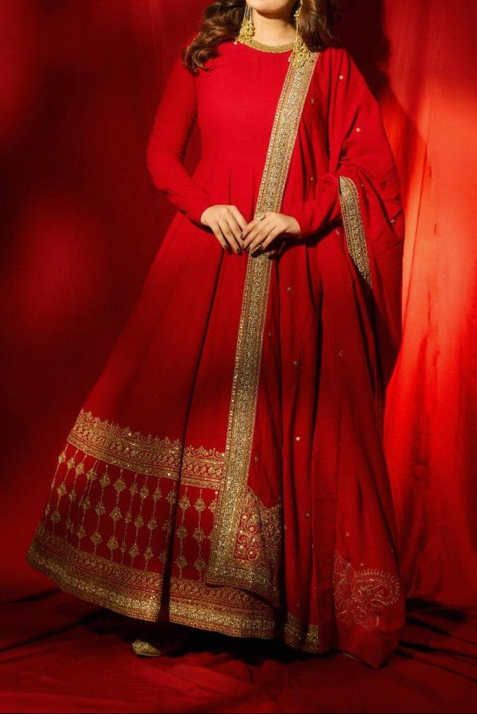 Party Wear Designer Vichitra Silk Anarkali Suit