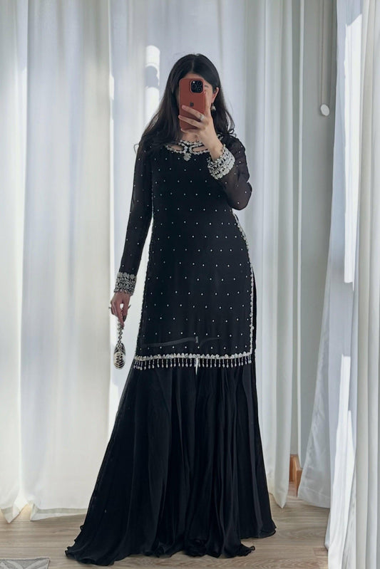 Designer Wear 3 piece Palazzo Pair With Sequence Embroidery Work
