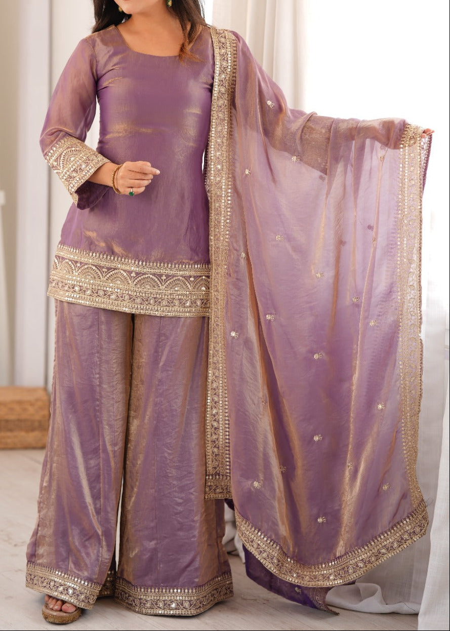 Prettiest Sequence Dori & Jari Work Palazzo Set With Corset Back