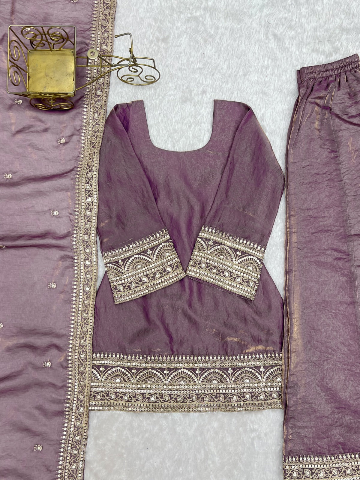 Prettiest Sequence Dori & Jari Work Palazzo Set With Corset Back
