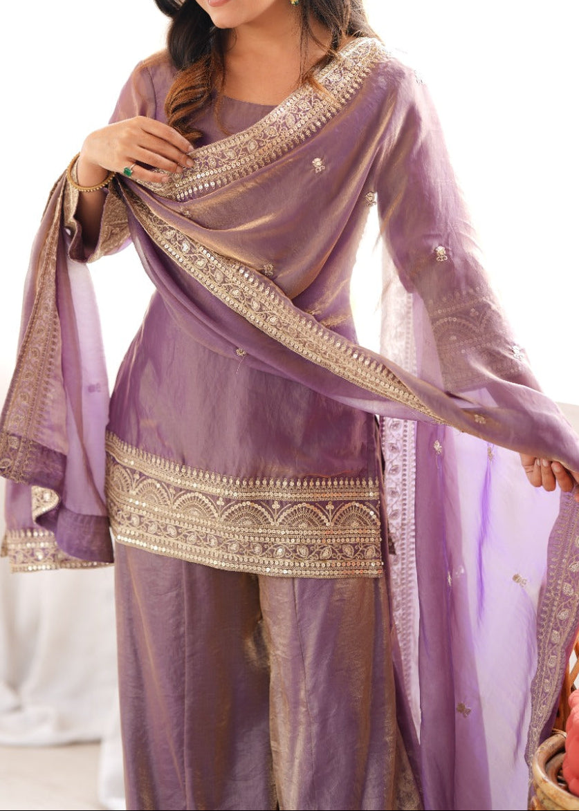 Prettiest Sequence Dori & Jari Work Palazzo Set With Corset Back