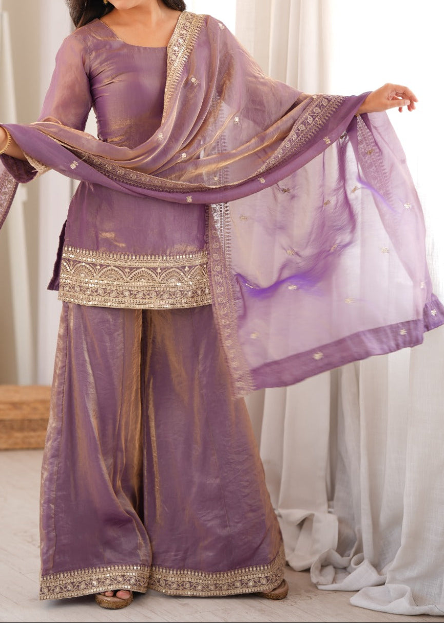 Prettiest Sequence Dori & Jari Work Palazzo Set With Corset Back
