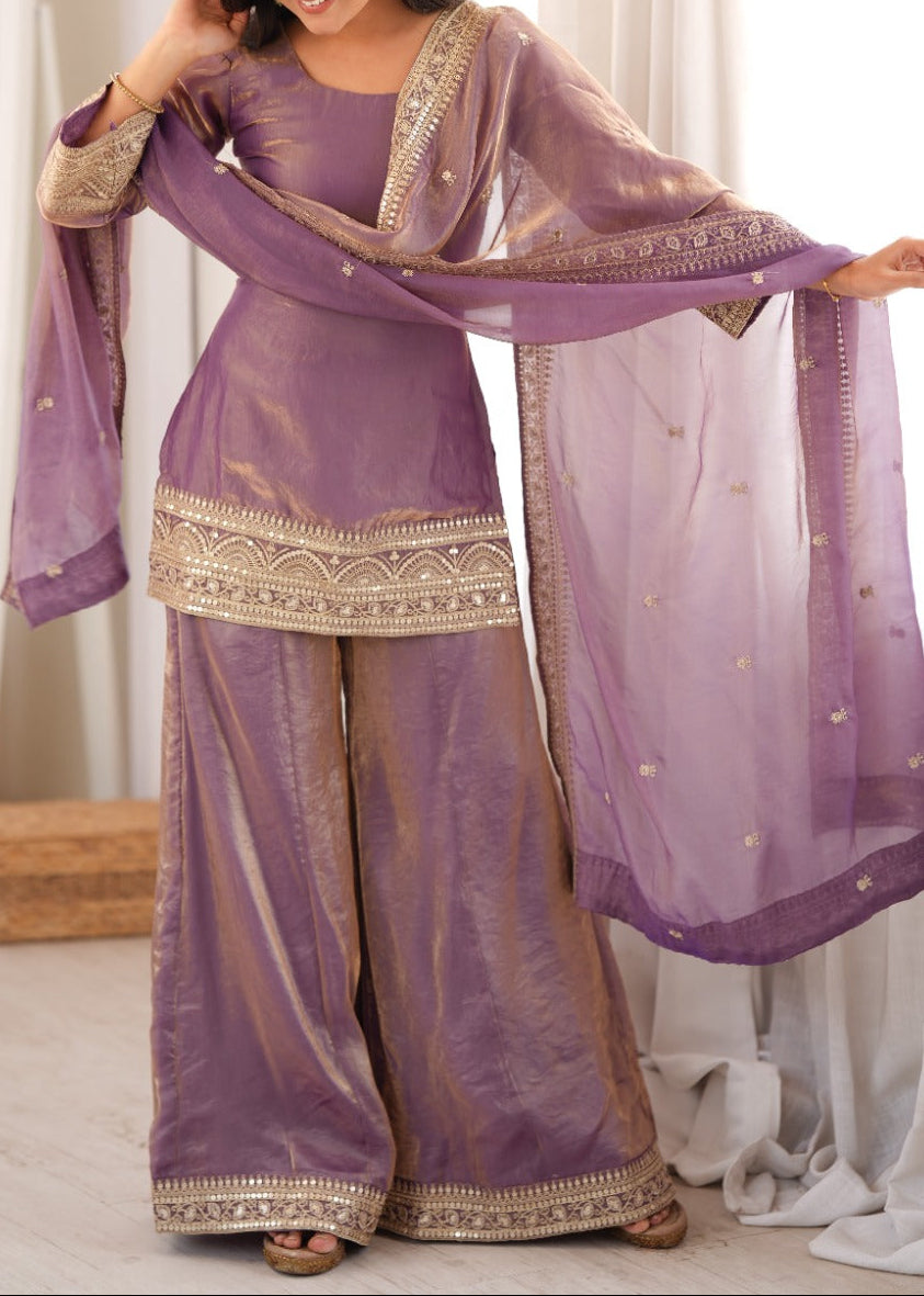 Prettiest Sequence Dori & Jari Work Palazzo Set With Corset Back