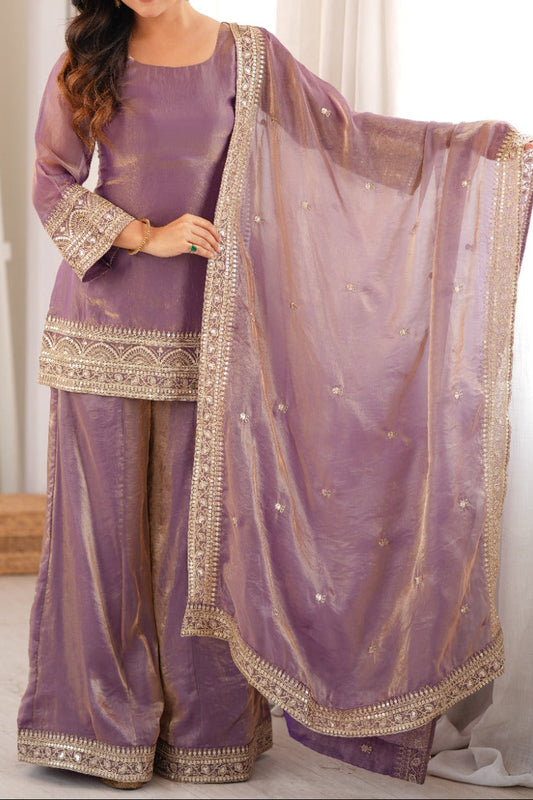 Prettiest Sequence Dori & Jari Work Palazzo Set With Corset Back
