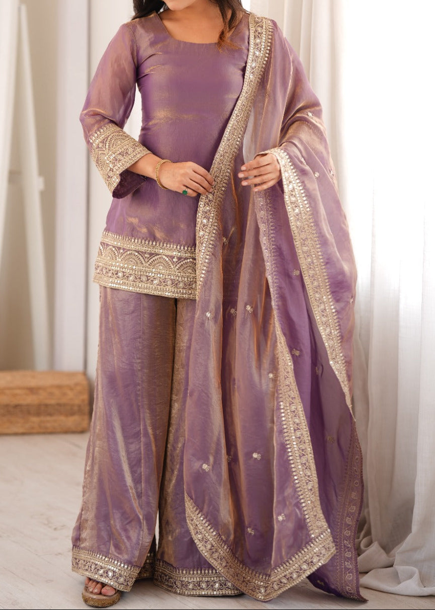 Prettiest Sequence Dori & Jari Work Palazzo Set With Corset Back