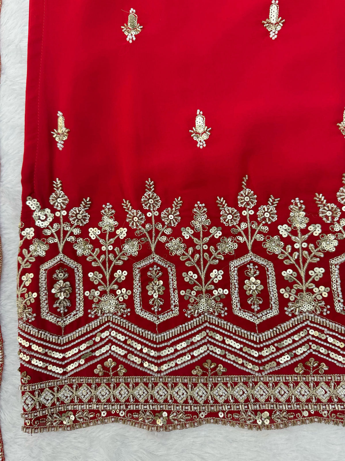 Premium Quality Heavy Beads And Sequence Work Detailing Designer Suit