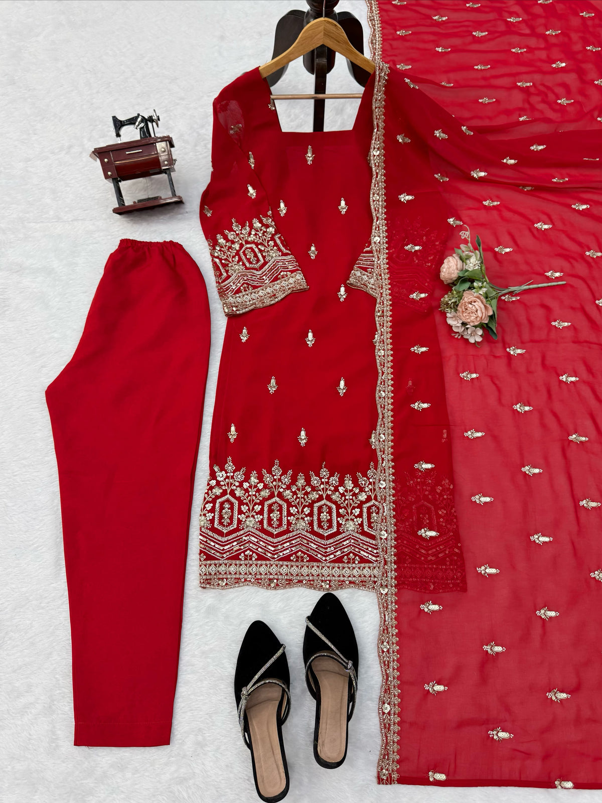 Premium Quality Heavy Beads And Sequence Work Detailing Designer Suit