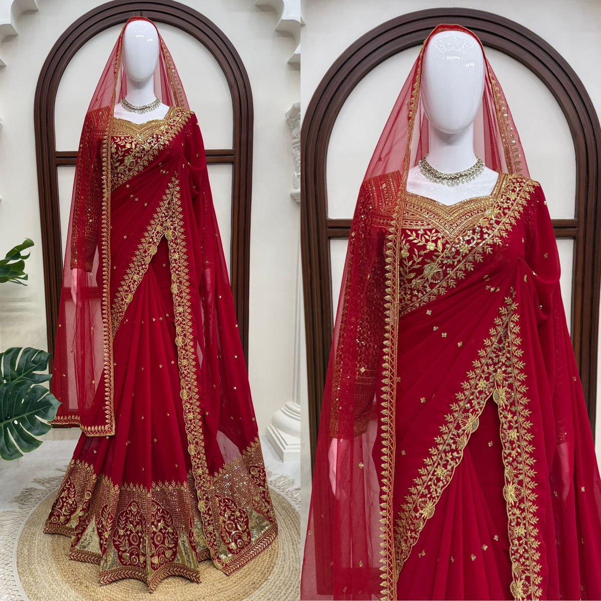 Designer Thread & Sequence Heavy Work Saree