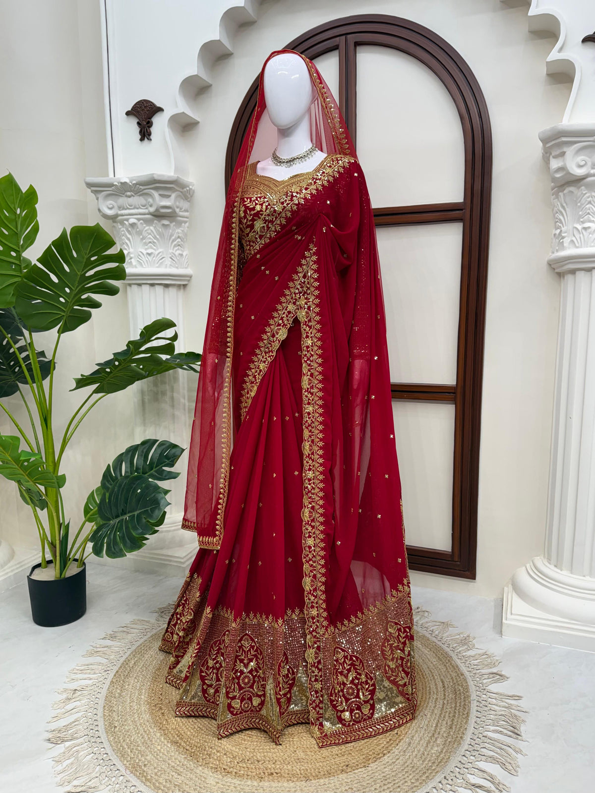Designer Thread & Sequence Heavy Work Saree