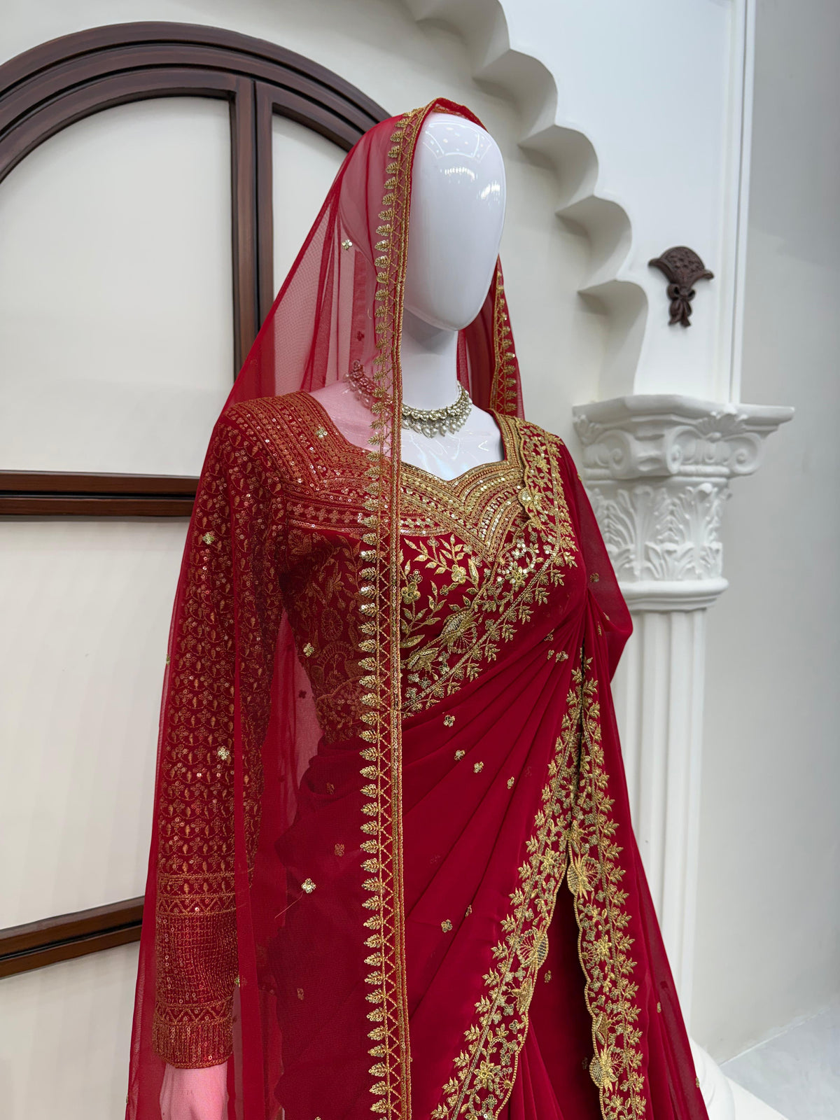 Designer Thread & Sequence Heavy Work Saree