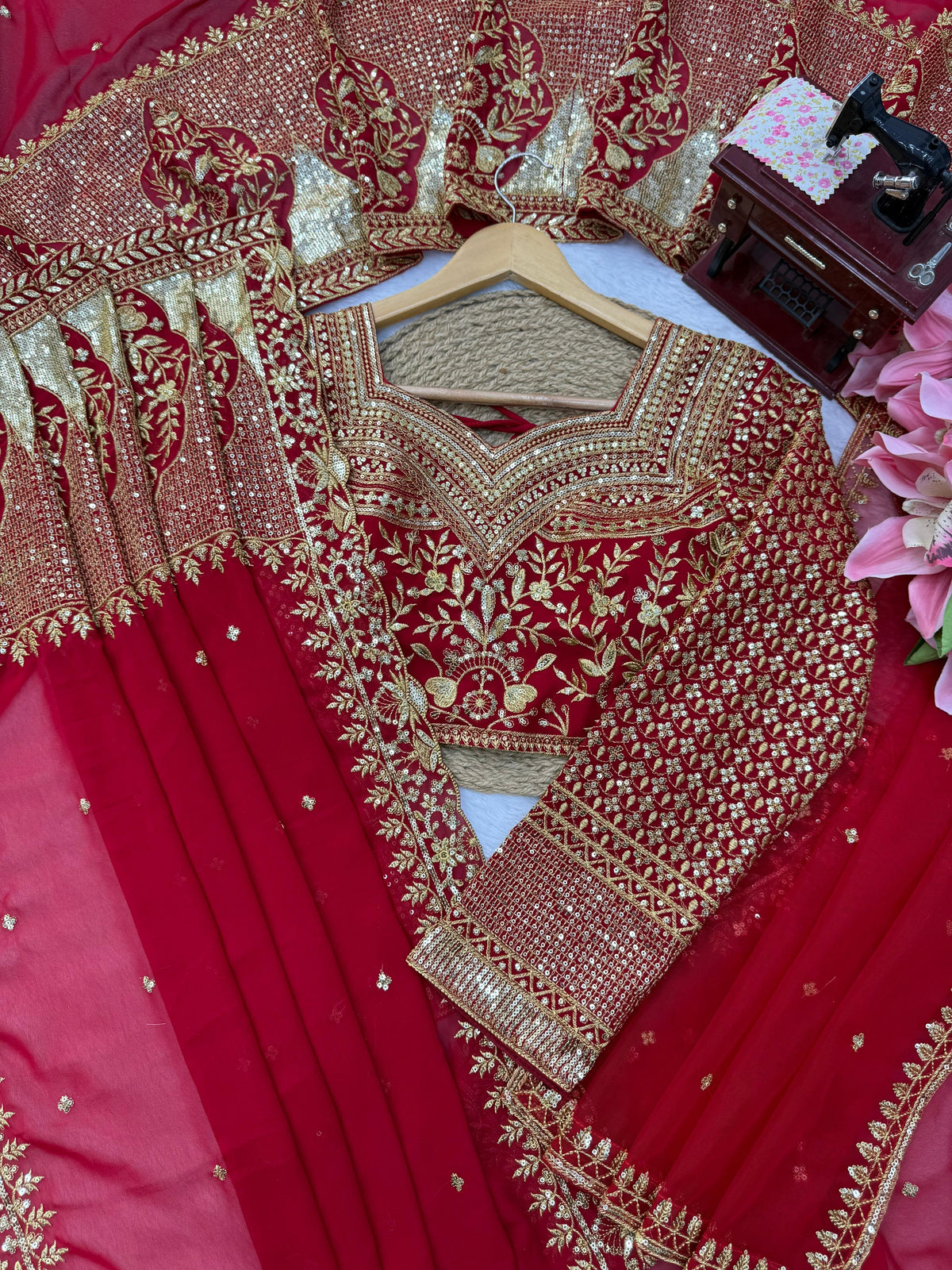 Designer Thread & Sequence Heavy Work Saree