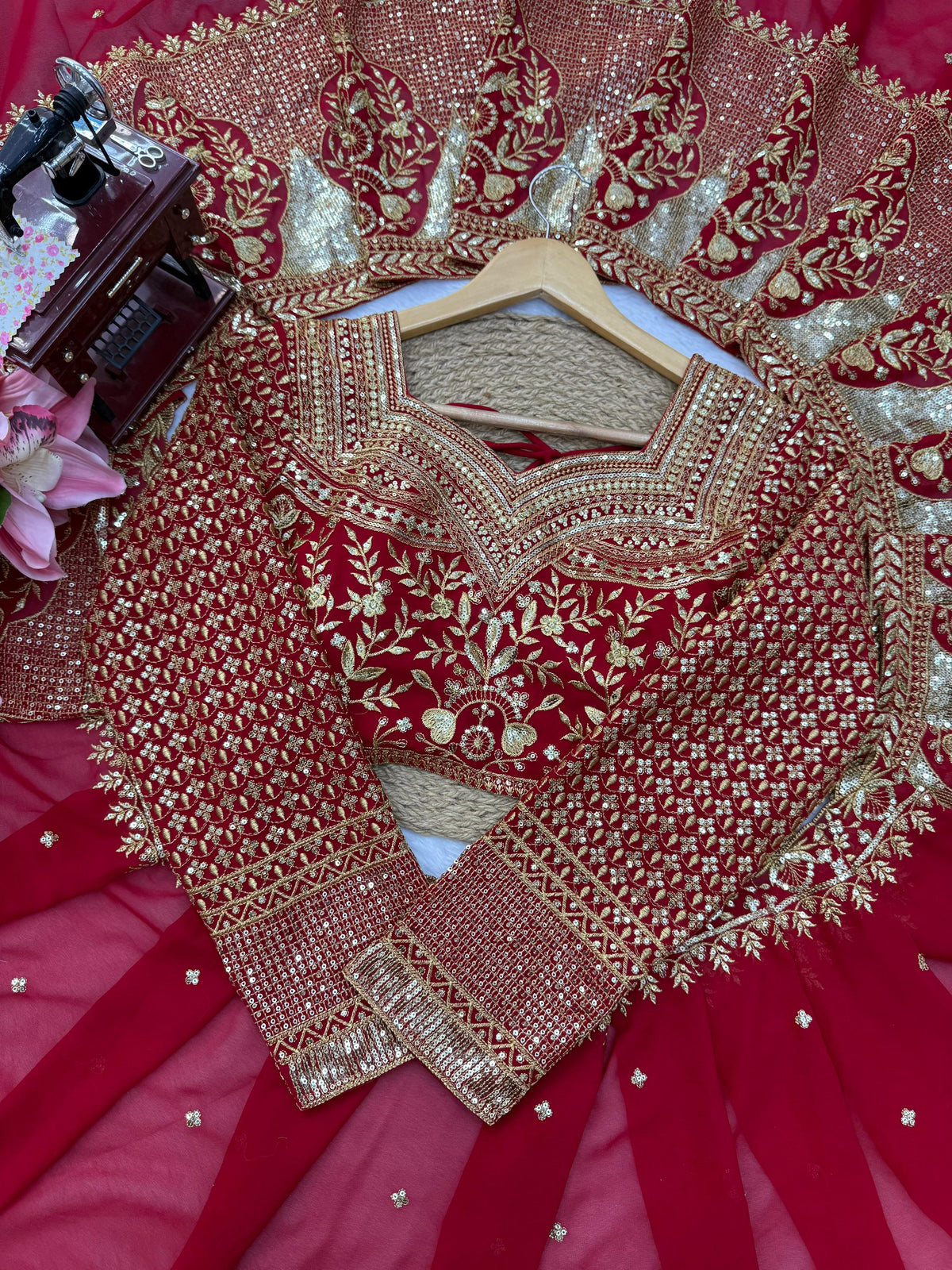 Designer Thread & Sequence Heavy Work Saree