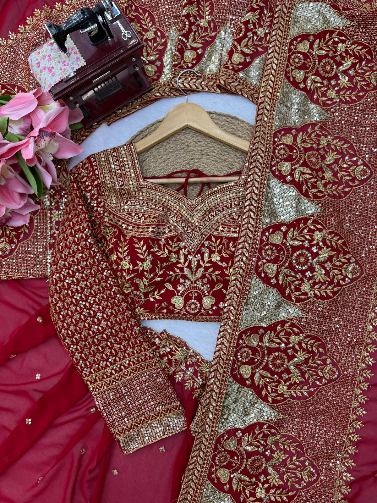 Designer Thread & Sequence Heavy Work Saree