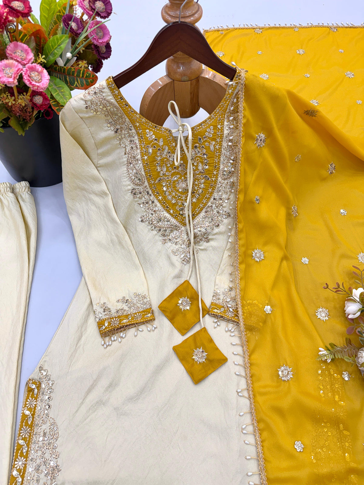 Designer Premium Ronald Silk Party Wear Suit Set