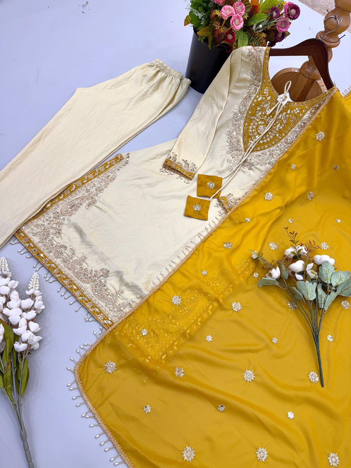Designer Premium Ronald Silk Party Wear Suit Set