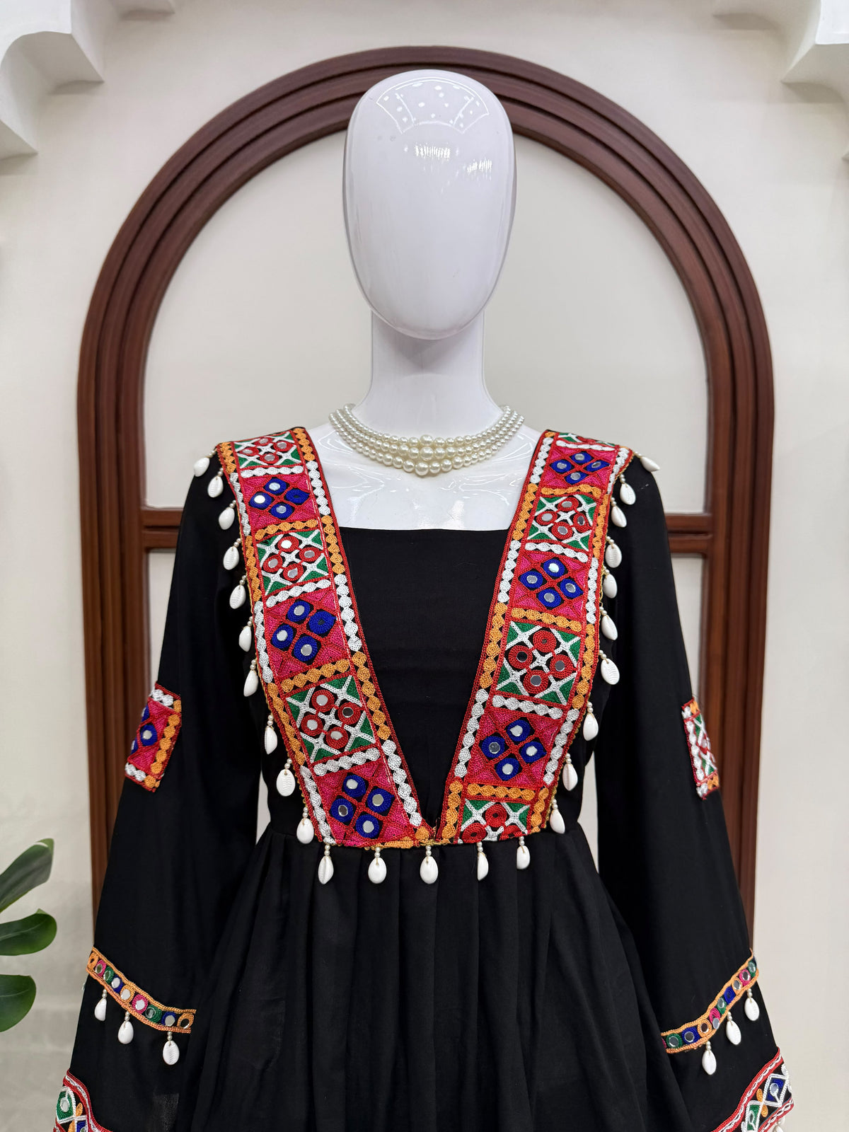 Reyon Silk Embroidery Thread With Real Mirror Detailing & Kodi work Palazzo Set