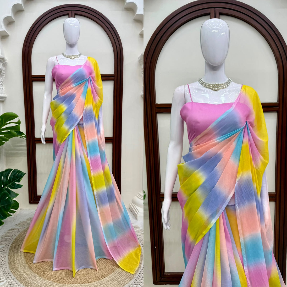 Bollywood Diva Kareena Kapoor inspired Chiffon Designer Saree