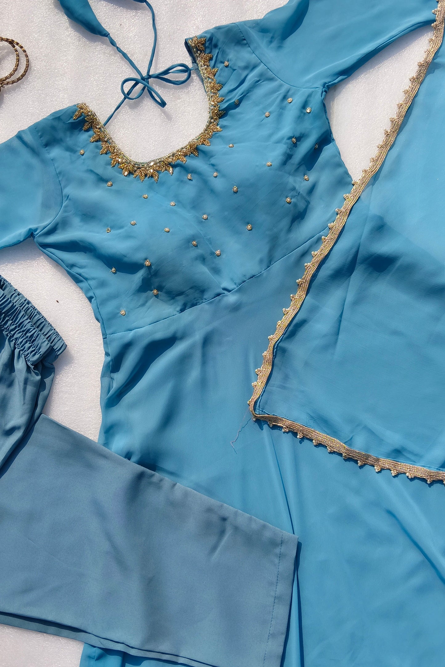 Presenting Party Wear Designer handwork Anarkali Suit Set