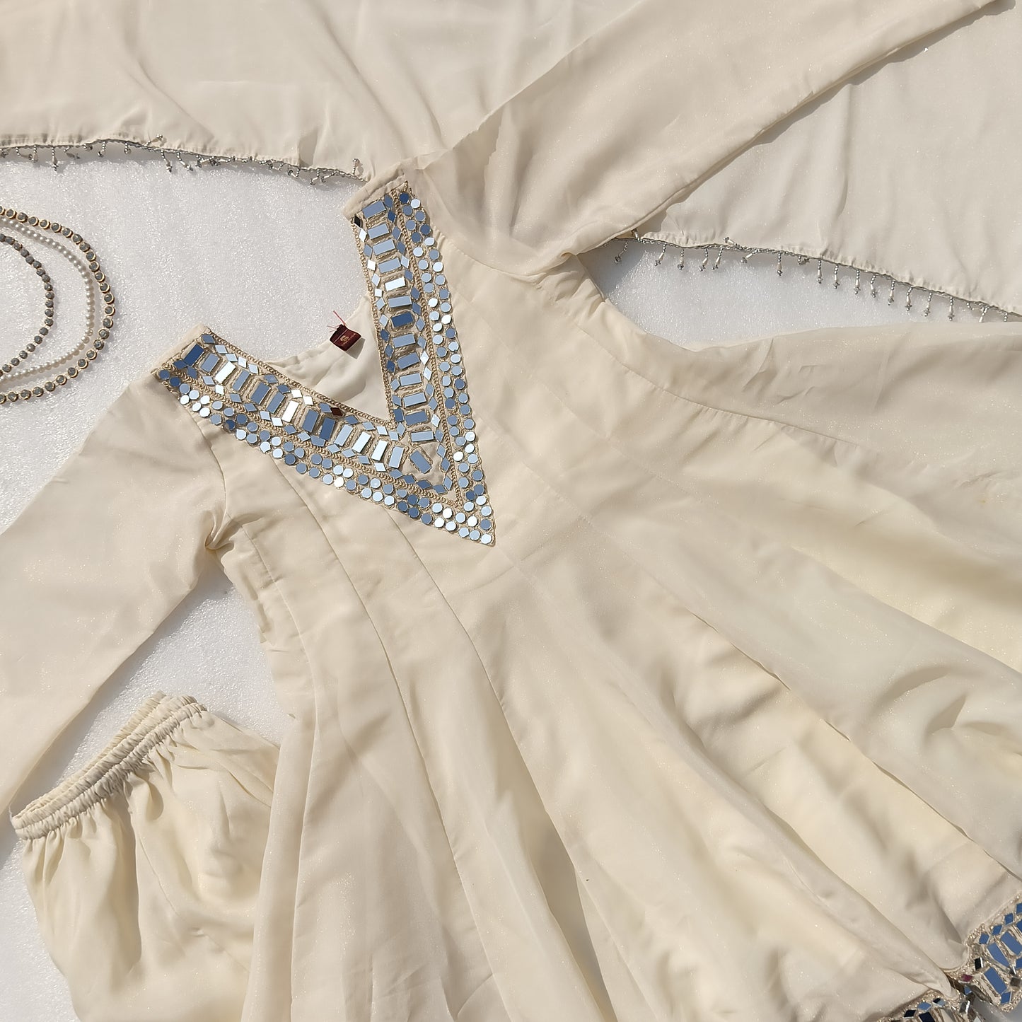 Instagram's Most Viral Super Hit Kediya Style Real Mirror Work Palazzo Set