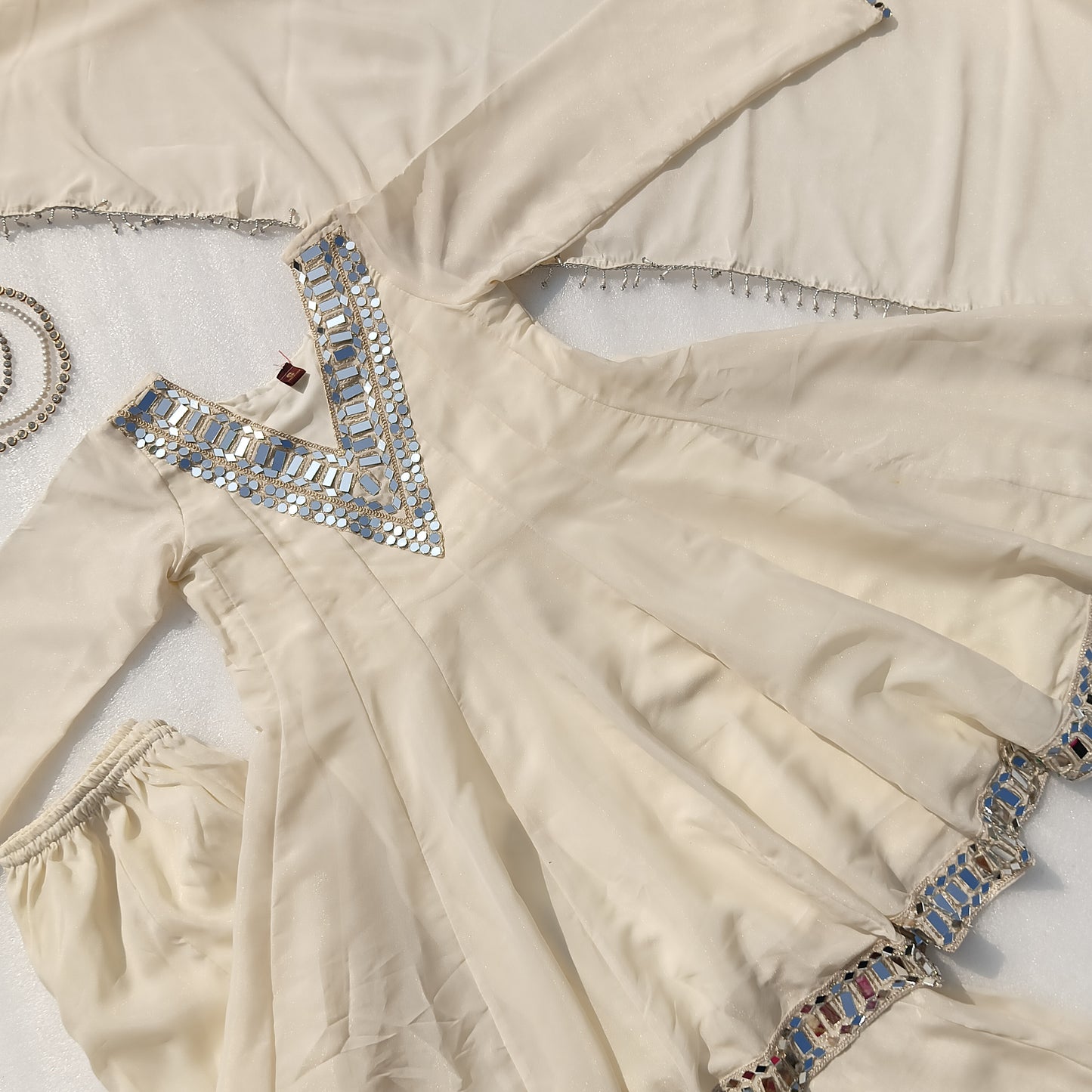 Instagram's Most Viral Super Hit Kediya Style Real Mirror Work Palazzo Set