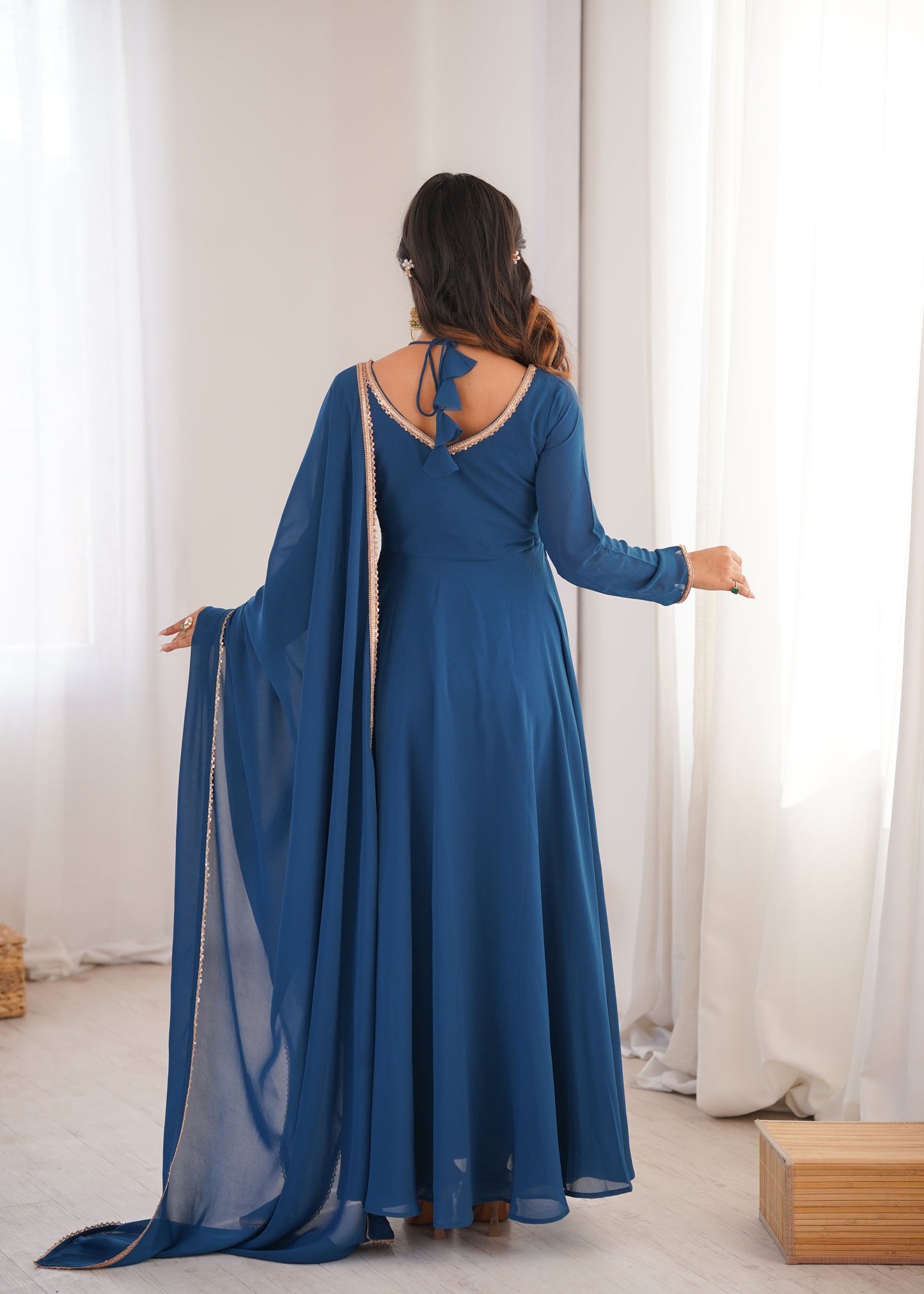 Presenting New Designer 7 Meter Huge Flare Anarkali Gown With Dupatta