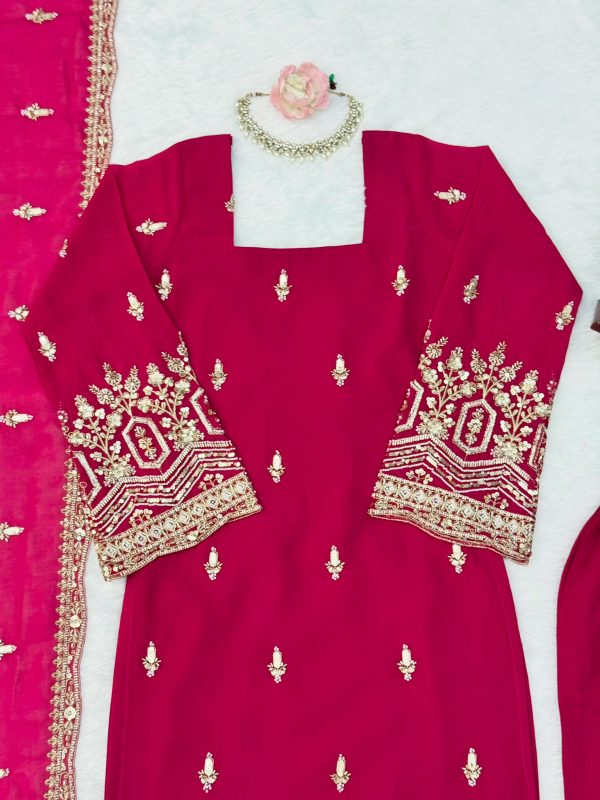 Premium Quality Heavy Beads And Sequence Work Detailing Designer Suit