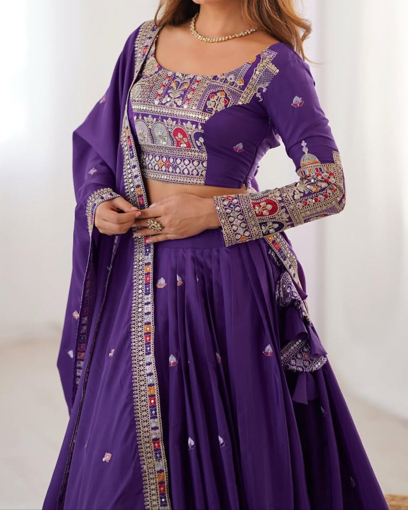 Wedding Special Coding Dori With Thread & Sequence Work Lehenga Choli