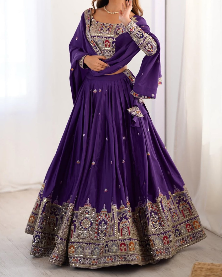 Wedding Special Coding Dori With Thread & Sequence Work Lehenga Choli