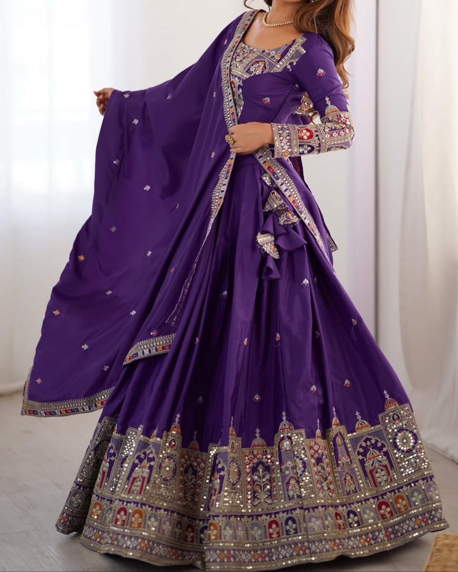 Wedding Special Coding Dori With Thread & Sequence Work Lehenga Choli